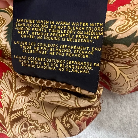 Ralph Lauren Home Jardiniere Paisley Red Sateen Pillow Shams Set of 2 Vintage - Picture 6 of 14